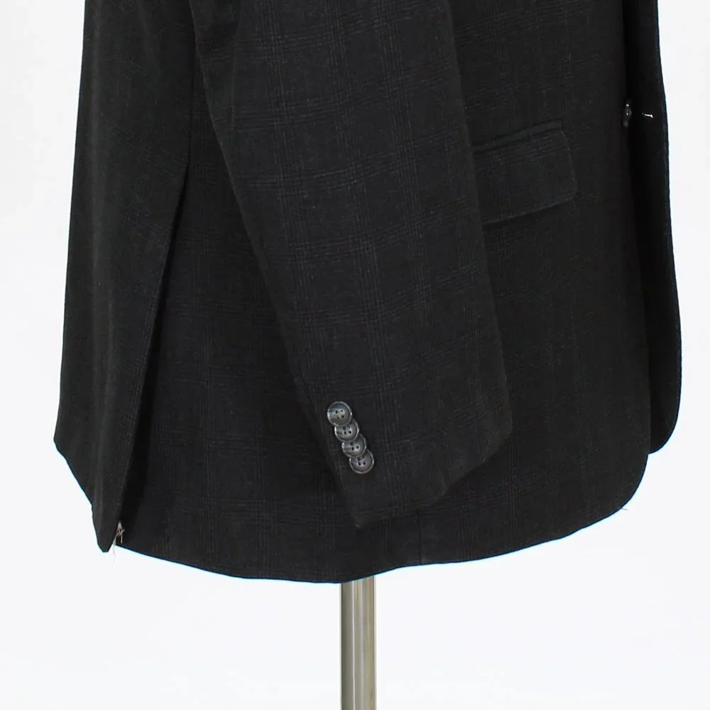 Sean John 44L Gray Check 2-Button Sport Coat Blazer Jacket P414